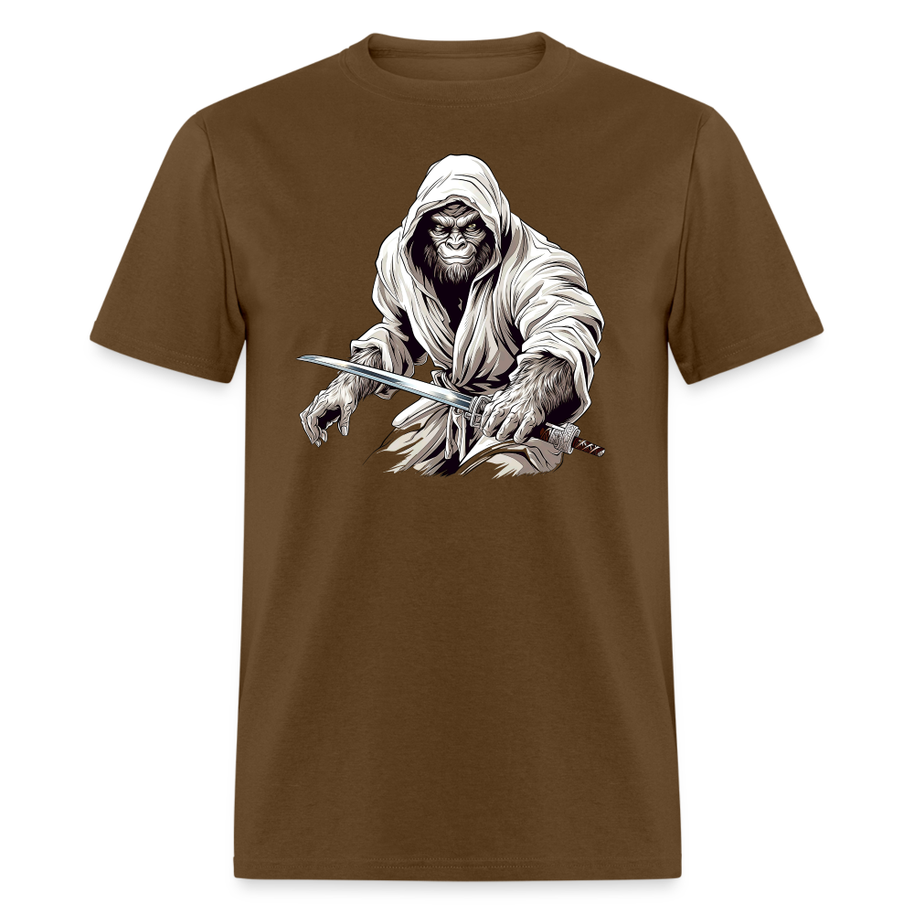 Sasquatch Swordmaster Warrior Tee - brown