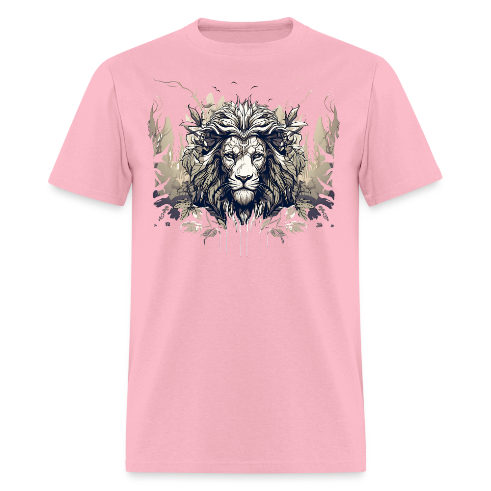 Lion's Leafy Majesty Tee - pink