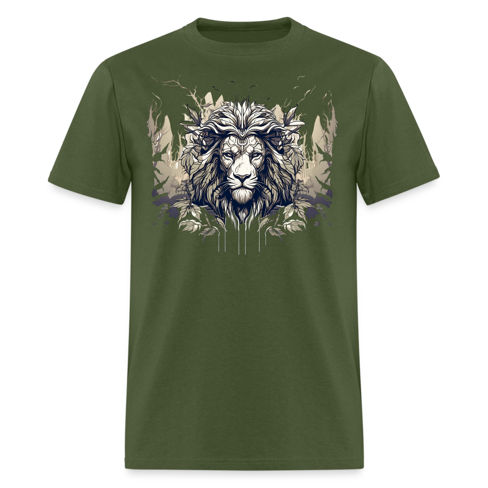 Lion's Leafy Majesty Tee - military green