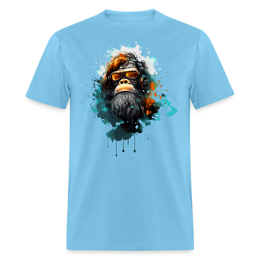 HarmonyHairy Sasquatch Aviator Tee - aquatic blue