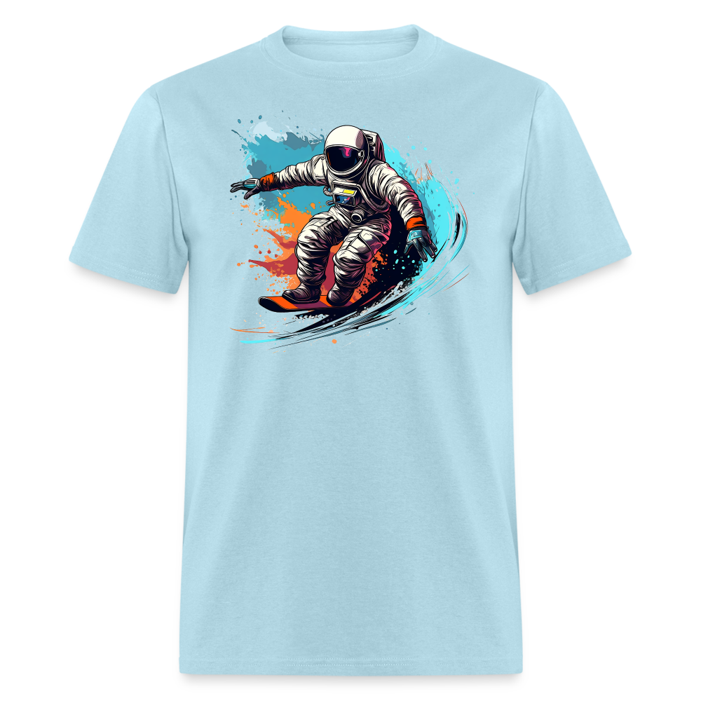 Cosmic Wave Rider Tee - powder blue