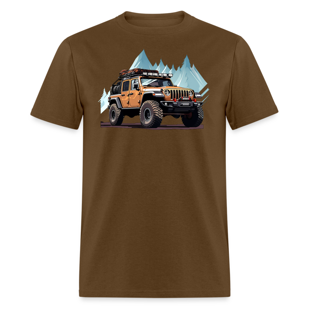 Orange Cruiser & Blue Peaks Tee - brown