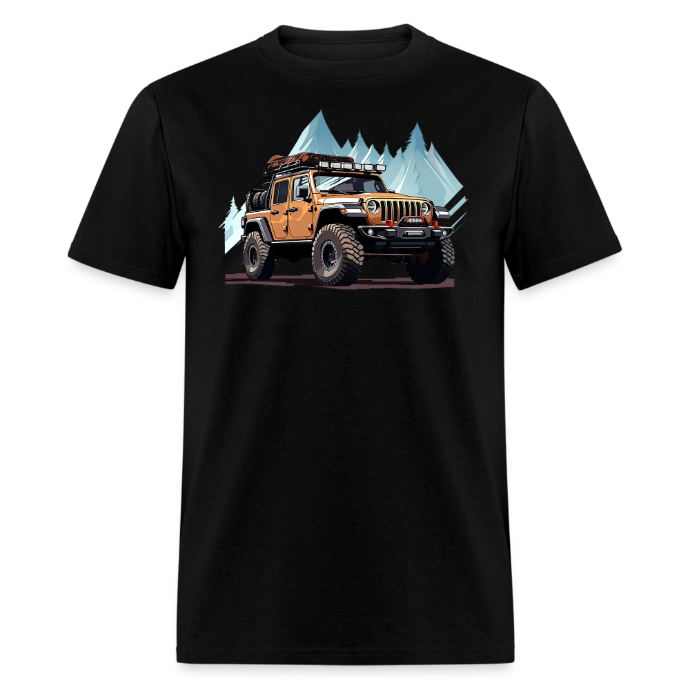 Orange Cruiser & Blue Peaks Tee - black