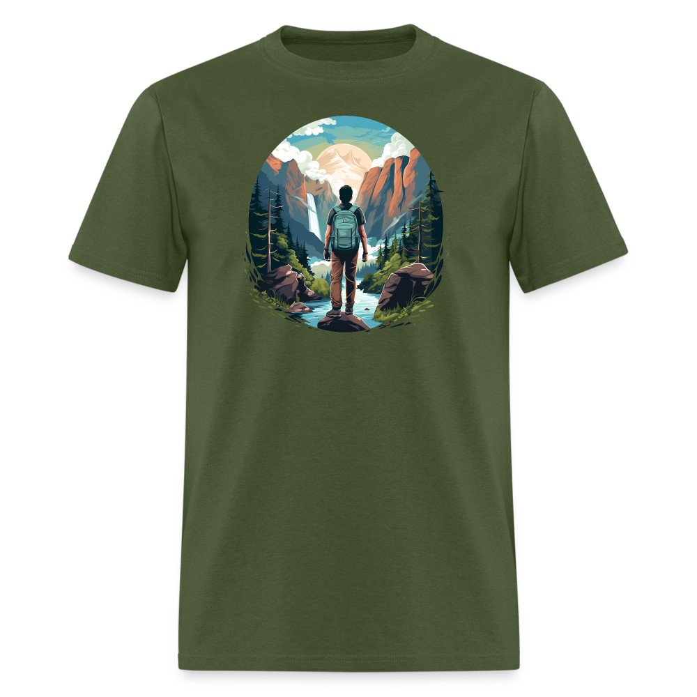I'd Rather Be Hiking Tee - military green