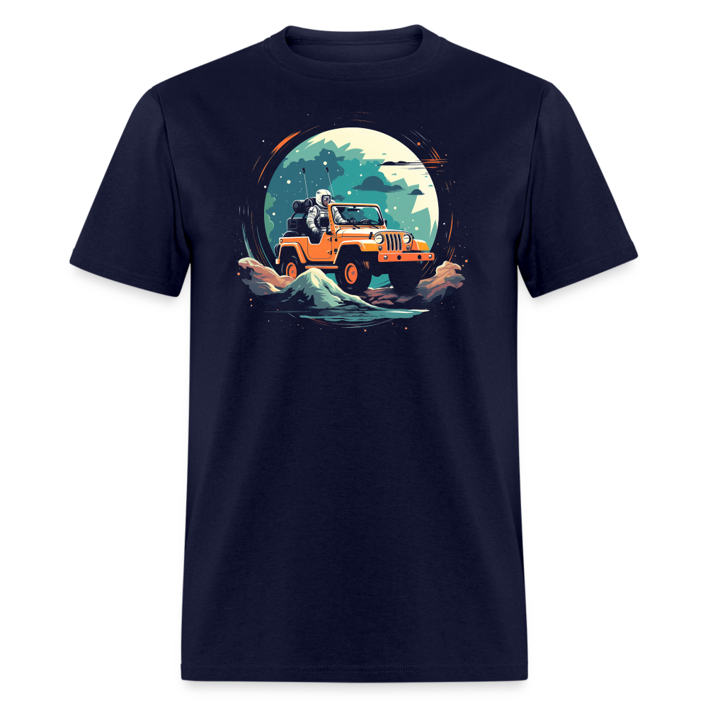 Astro-Overlanding Pioneer in Alien Terrain Tee - navy