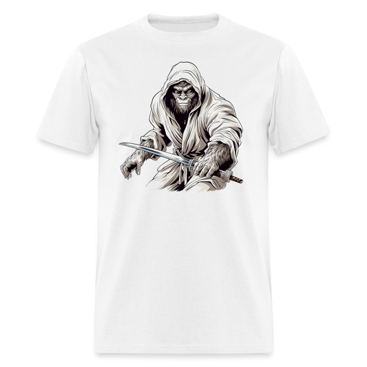 Sasquatch Swordmaster Warrior Tee - white