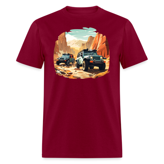 Canyon Caravan Off-Road Wheeling Tee - burgundy