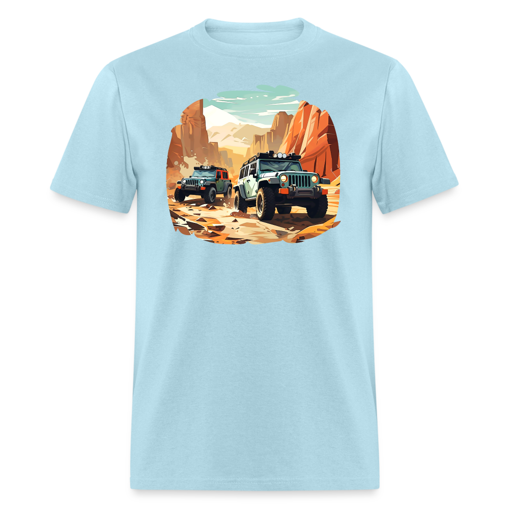 Canyon Caravan Off-Road Wheeling Tee - powder blue