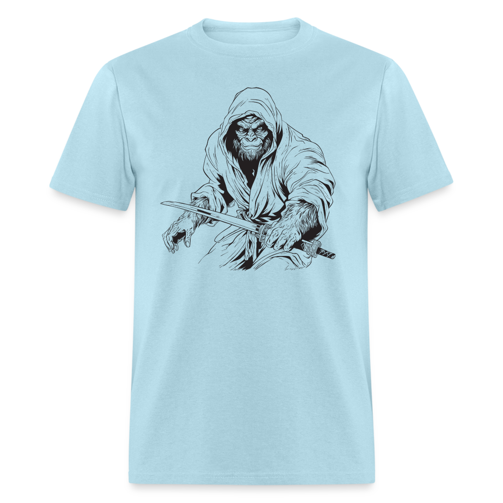 Sasquatch Swordmaster Warrior (BW) Tee - powder blue