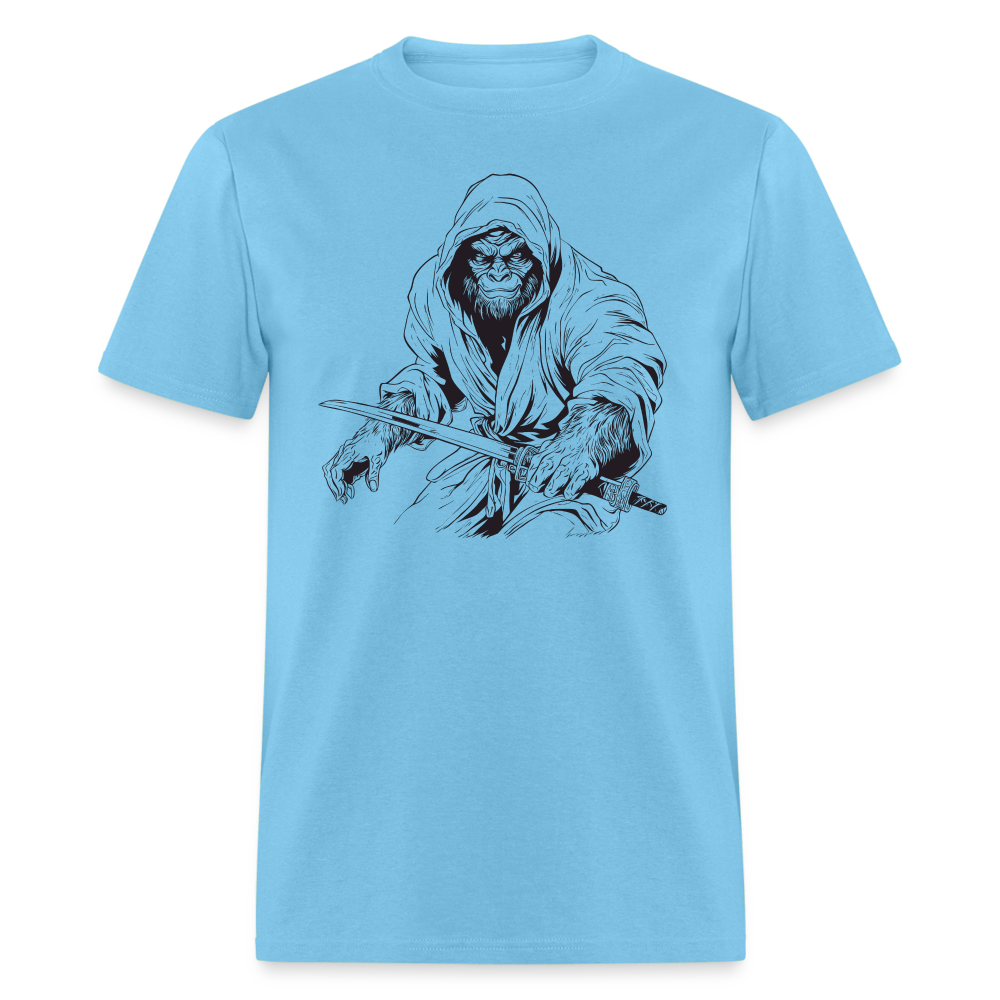 Sasquatch Swordmaster Warrior (BW) Tee - aquatic blue