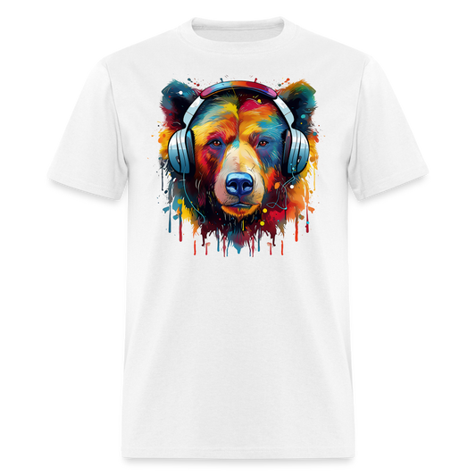 MelodyMauler Bear Wayfarer Tee - white