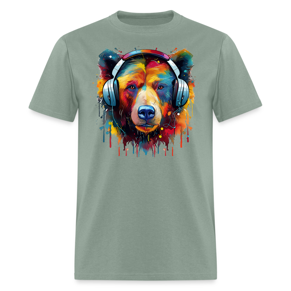 MelodyMauler Bear Wayfarer Tee - sage